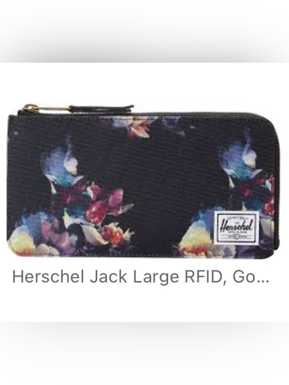HERSCHEL SUPPLY CO— Gothic Floral Jack RFID Wallet Large. Brand new.